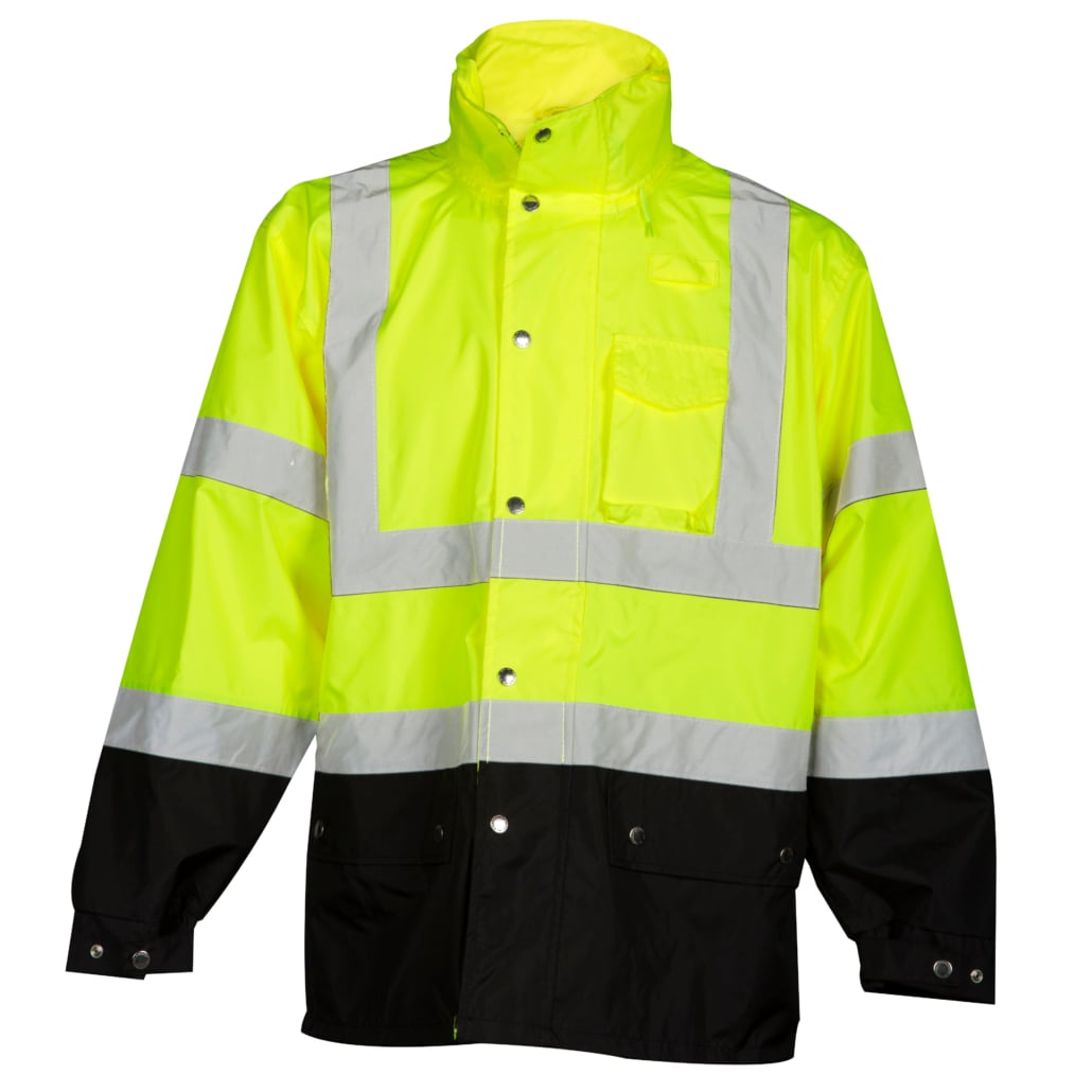 Kishigo Storm Cover Rain Jacket in Lime